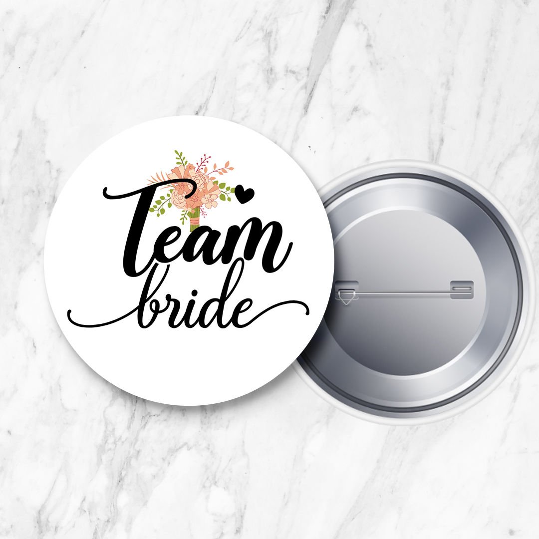 Team Bride Nedime İğneli Yaka Rozeti 58 mm (Model No: 07)