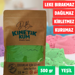 Dağılmaz Kirletmez Kurumaz Kinetik Kum 500 Gr - Yeşil