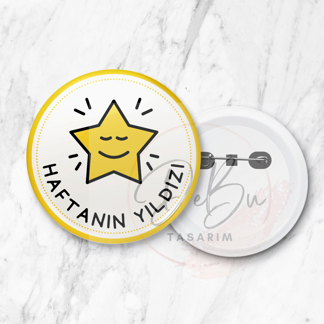 Haftanın Yıldızı Rozeti 58 mm Büyük Boy