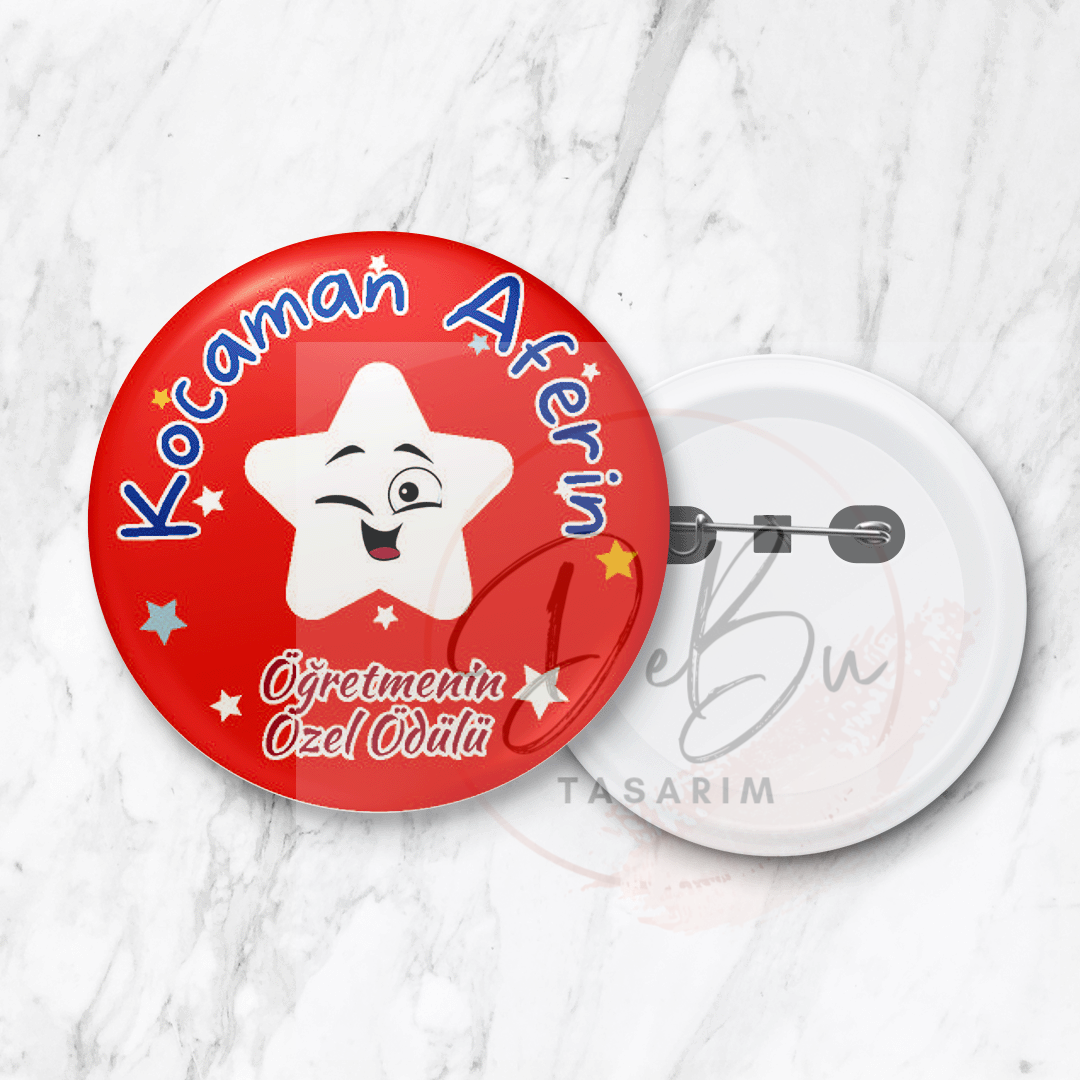 Öğretmenin Özel Ödülü Rozeti 58 mm Büyük Boy