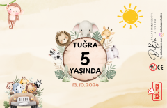 36 Adet Safari Araba Detaylı İsme Özel Köpük Baloncuk – Doğum Günü Hediyeliği ve Parti Süsü