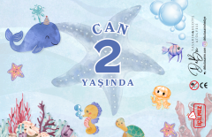 36 Adet Su Altı Deniz Temalı İsme Özel Köpük Baloncuk – Doğum Günü Hediyeliği ve Parti Süsü