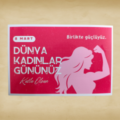 Dünya Kadınlar Günü Hediye Kartı (Model 02)