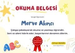 Kişiye Özel İsimli Okuma Belgesi (Model No: 03)