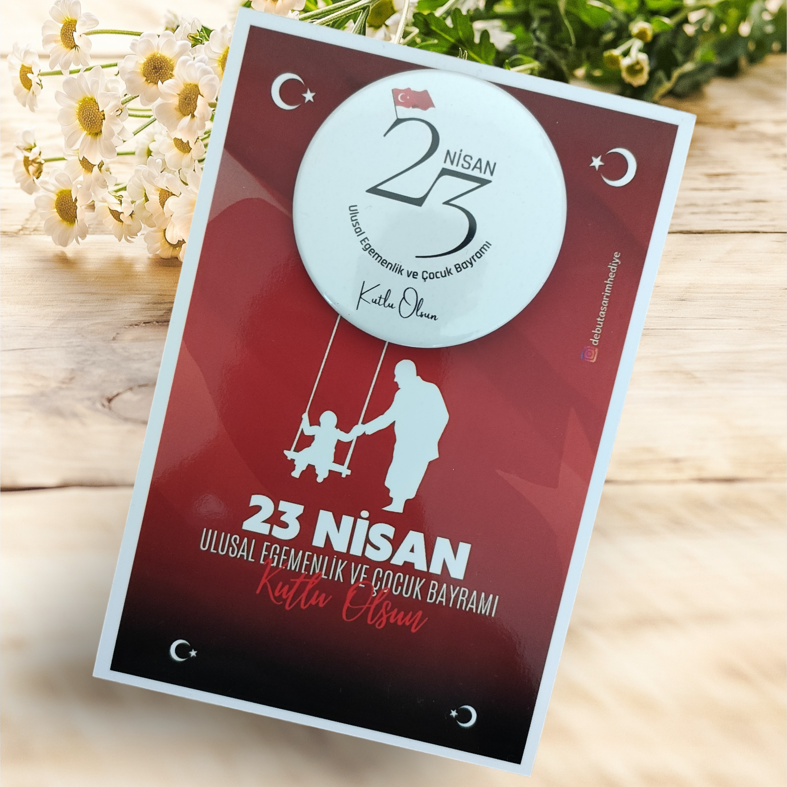 23 Nisan Kartlı Rozet Hediyelik (Model No: 01)