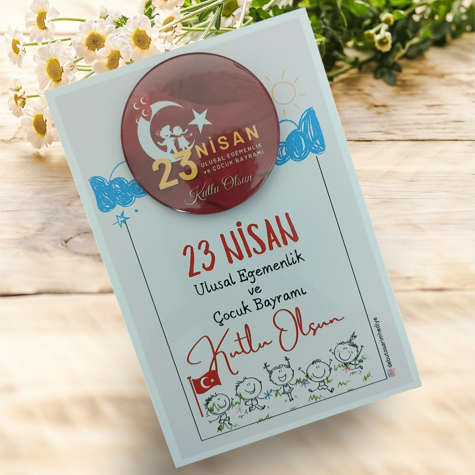 23 Nisan Kartlı Rozet Hediyelik (Model No: 05)
