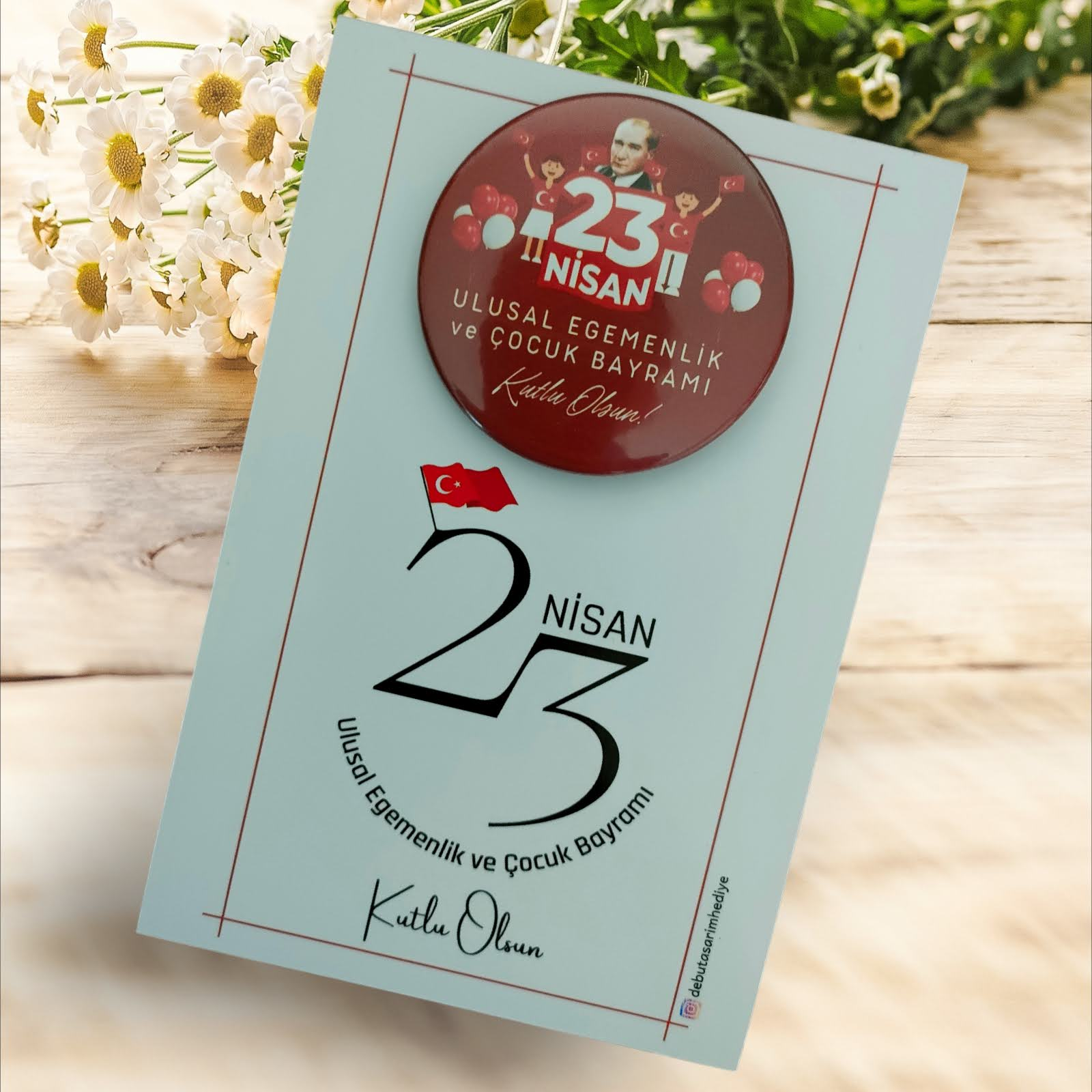 23 Nisan Kartlı Rozet Hediyelik (Model No: 10)