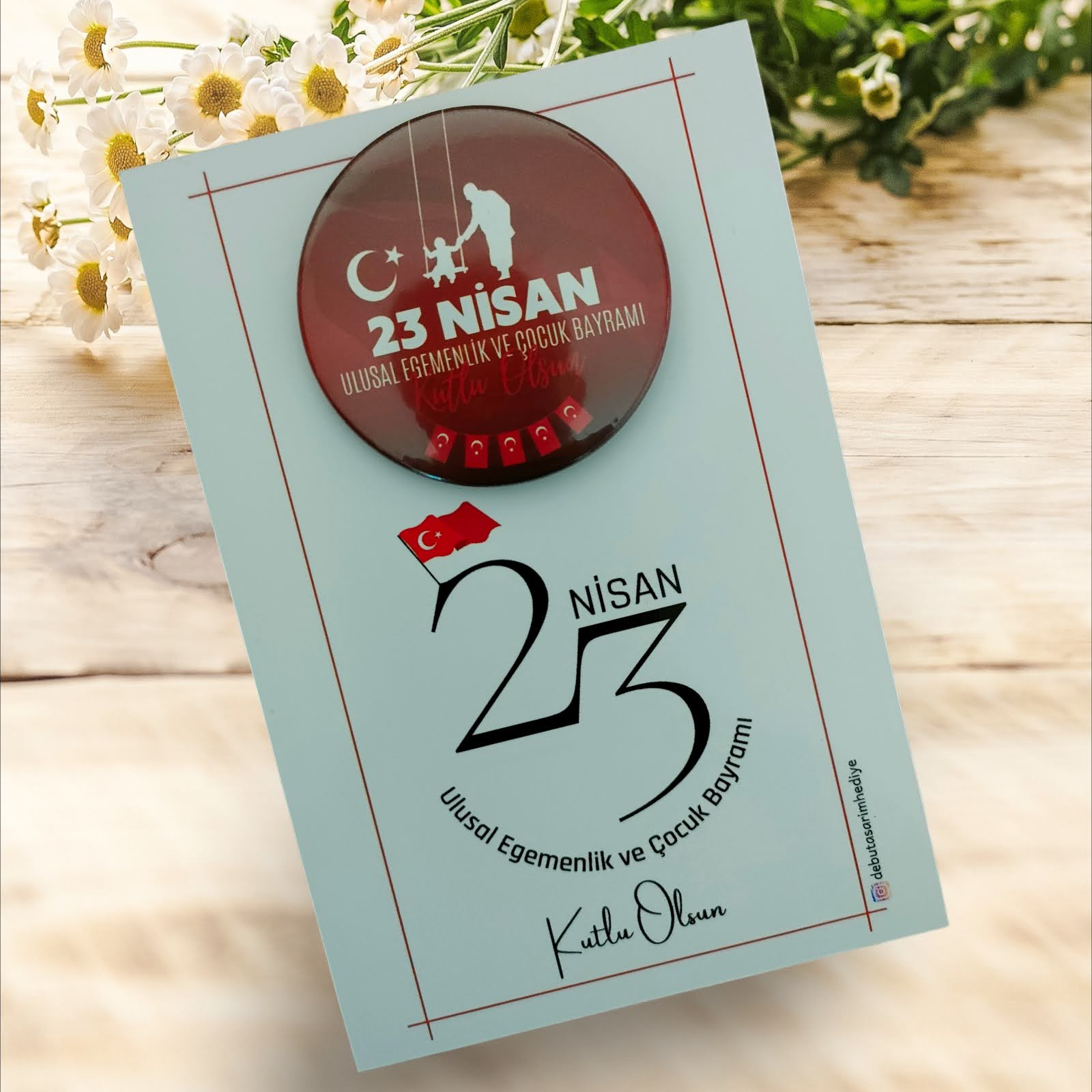 23 Nisan Kartlı Rozet Hediyelik (Model No: 11)