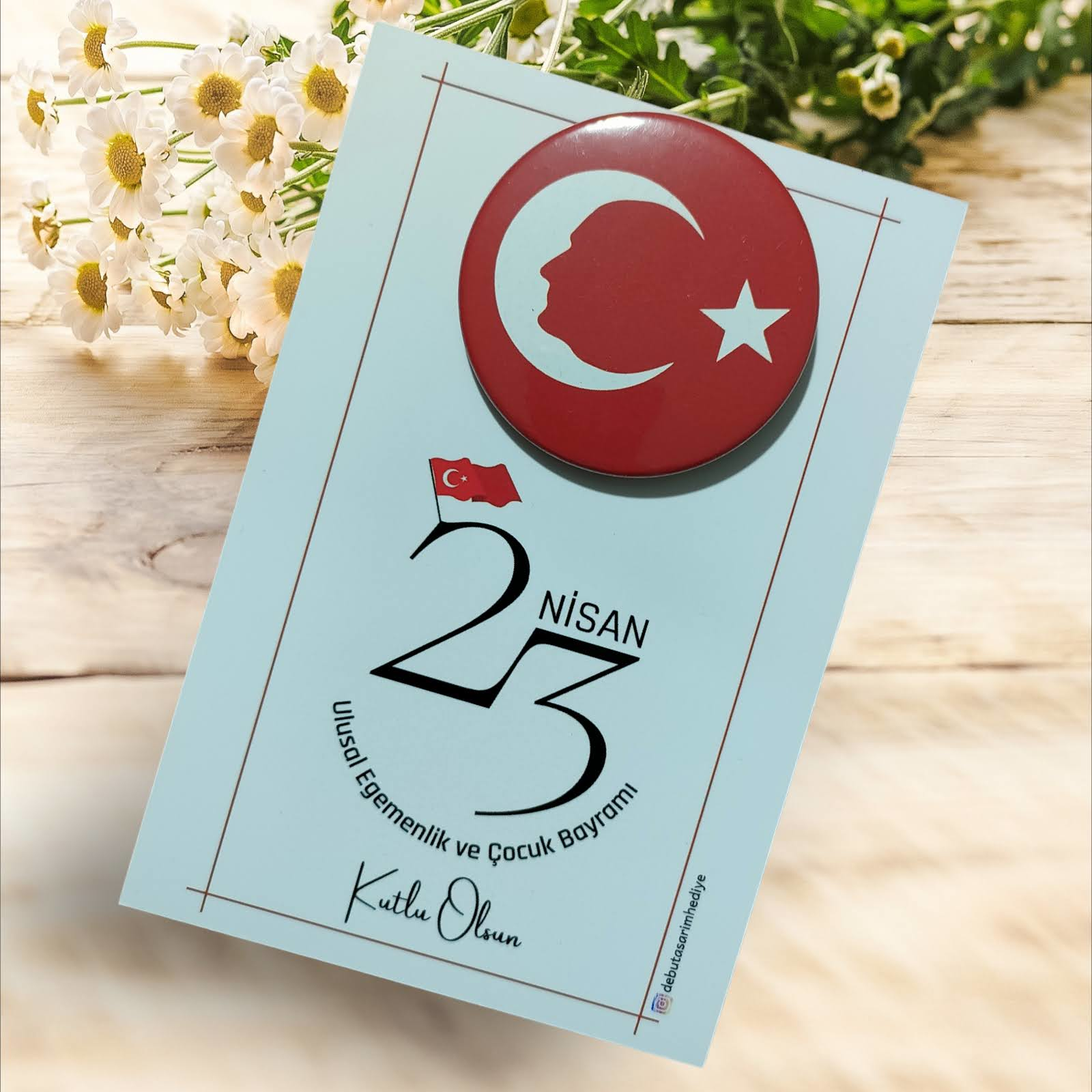 23 Nisan Kartlı Rozet Hediyelik (Model No: 12)