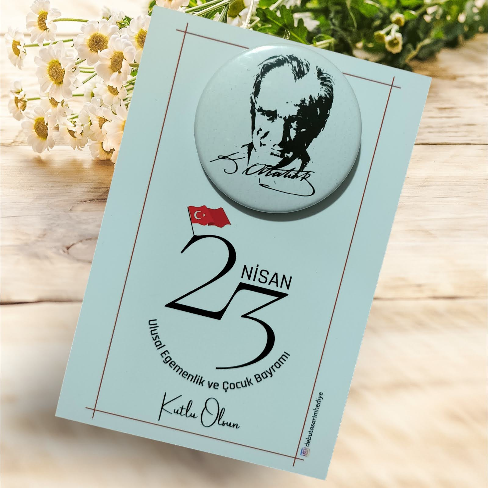 23 Nisan Kartlı Rozet Hediyelik (Model No: 14)