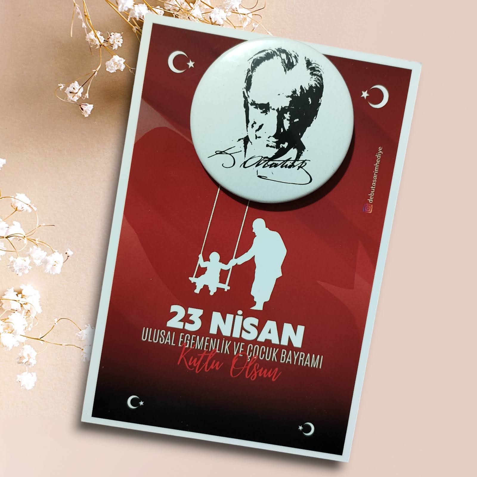 23 Nisan Kartlı Rozet Hediyelik (Model No: 15)