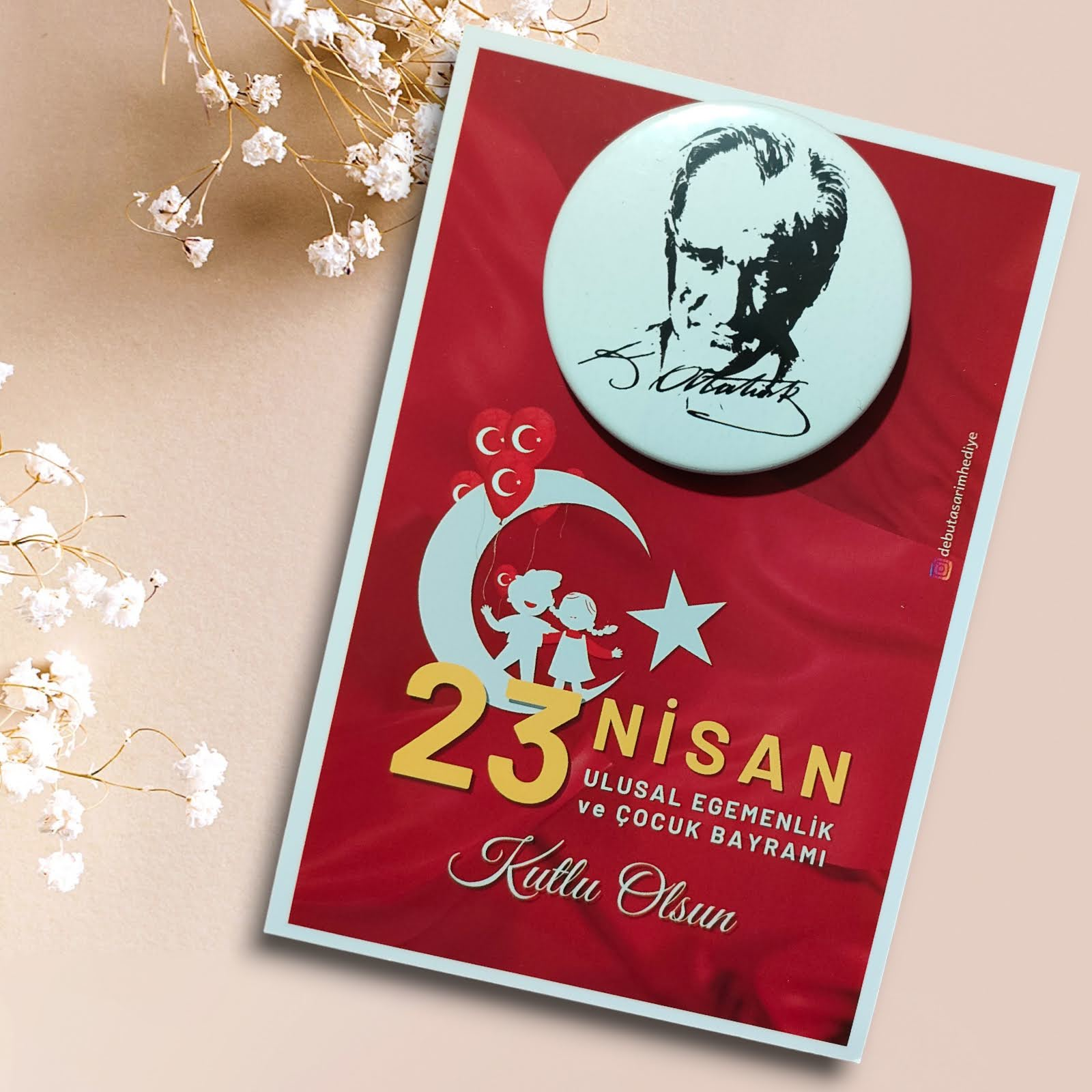 23 Nisan Kartlı Rozet Hediyelik (Model No: 16)