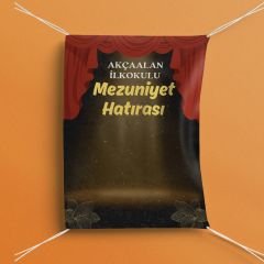 Okula/Sınıfa Özel Özel Mezuniyet Hatırası Fotoğraf Çekim Arka Fon Branda Afiş (Model No: 04)