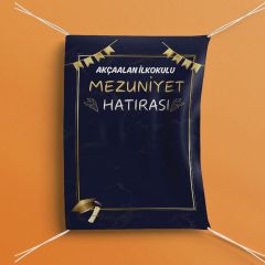 Okula/Sınıfa Özel Özel Mezuniyet Hatırası Fotoğraf Çekim Arka Fon Branda Afiş (Model No: 06)