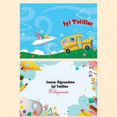 Çift Taraf Baskılı Karne Kılıfı (Model No: 01)