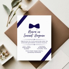 50 Adet Papyon Detaylı Sünnet Davetiyesi (Model No: 03)