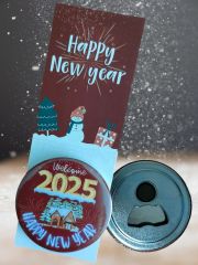 2025 Happy New Year Ev Detaylı Yeni Yıl Hediyesi Açacaklı Buzdolabı Magneti Ve Kitap Ayracı 04