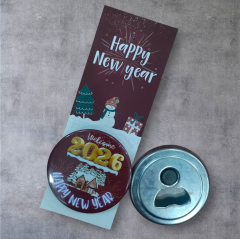 2026 Happy New Year Ev Detaylı Yeni Yıl Hediyesi Açacaklı Buzdolabı Magneti Ve Kitap Ayracı 04