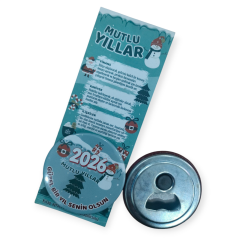 2026 Yeni Yıl Hediyesi Açacaklı Buzdolabı Magneti Ve Kitap Ayracı 03