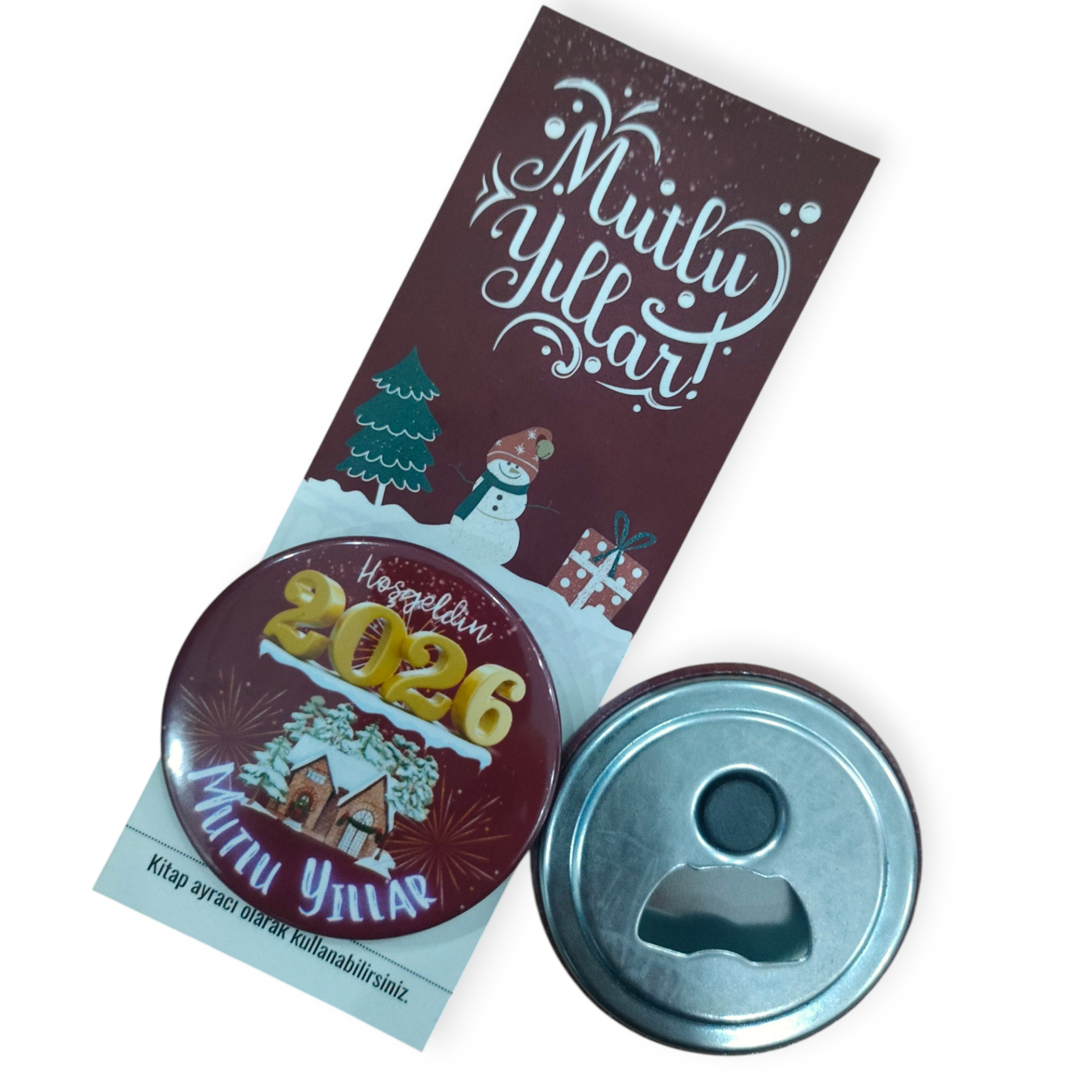 2026 Yılbaşı Hediyesi Ev Detaylı Açacaklı Buzdolabı Magneti Ve Kitap Ayracı 02