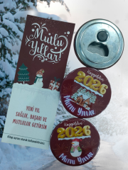 2026 Yılbaşı Hediyesi Ev Detaylı Açacaklı Buzdolabı Magneti Ve Kitap Ayracı 02