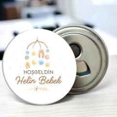 Hoş Geldin Bebek 58 mm Buzdolabına Yapışabilen Açacaklı Metal Magnet (Model 01)
