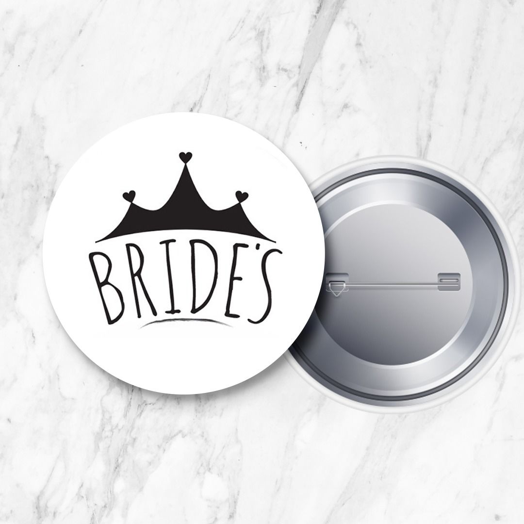 Taç Detaylı Bride İğneli Yaka Rozeti 58 mm (Model No: 06)