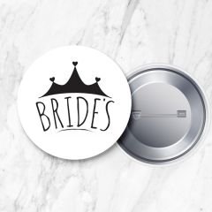 Taç Detaylı Bride İğneli Yaka Rozeti 58 mm (Model No: 06)