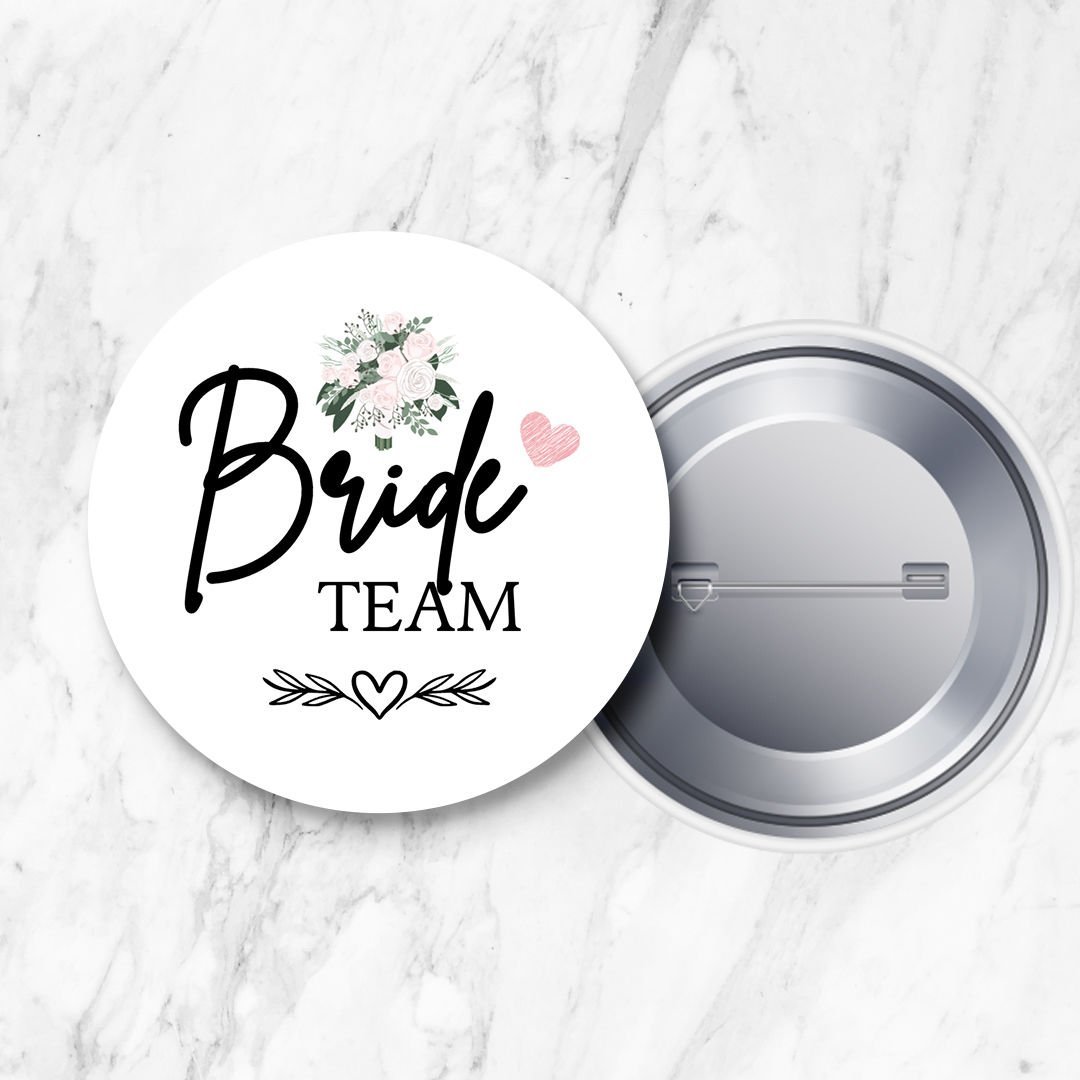 Team Bride Nedime İğneli Yaka Rozeti 58 mm (Model No: 01)