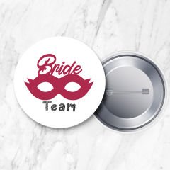 Gözlük Detaylı Team Bride Nedime İğneli Yaka Rozeti 58 mm (Model No: 03)