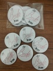 Team Bride Nedime İğneli Yaka Rozeti 58 mm (Model No: 04)