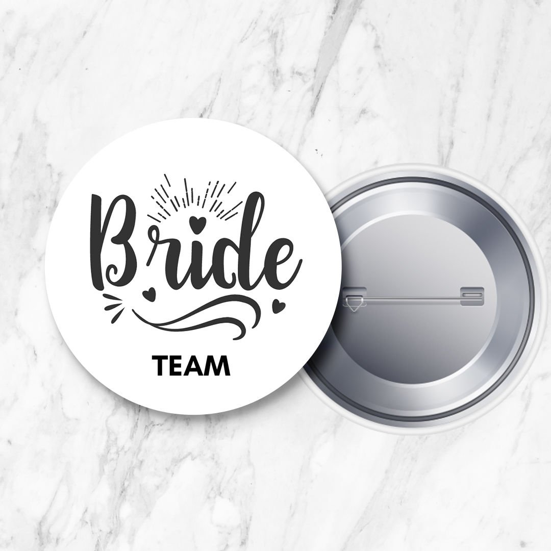 Team Bride Nedime İğneli Yaka Rozeti 58 mm (Model No: 05)