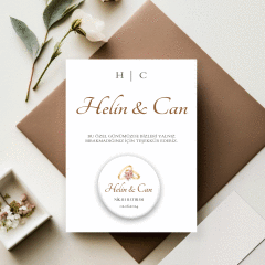 Yüzük Alyans Detaylı Açacaklı Buzdolabı Magneti Düğün Hediyeliği (Model No: 06) Kartlı Jelatinli