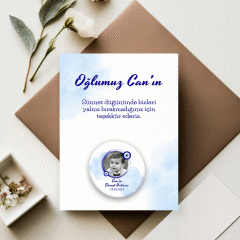 Fotoğraflı Nazar Boncuğu Detaylı Açacaklı Buzdolabı Magneti Sünnet Hediyeliği (Model No: 01) Kartlı Jelatinli