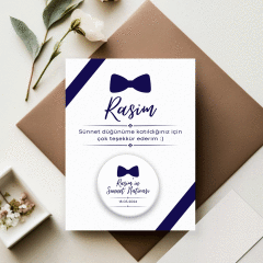 Papyon Detaylı Açacaklı Buzdolabı Magneti Sünnet Hediyeliği (Model No: 03) Kartlı Jelatinli