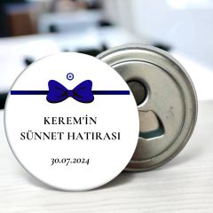 Kuşaklı Nazar Boncuklu Papyon Detaylı Açacaklı Buzdolabı Magneti Sünnet Hediyeliği (Model No: 05) Sadece Magnet (Jelatinli)