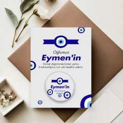 Nazar Boncuğu Detaylı Açacaklı Buzdolabı Magneti Sünnet Hediyeliği (Model No: 07) Kartlı Jelatinli