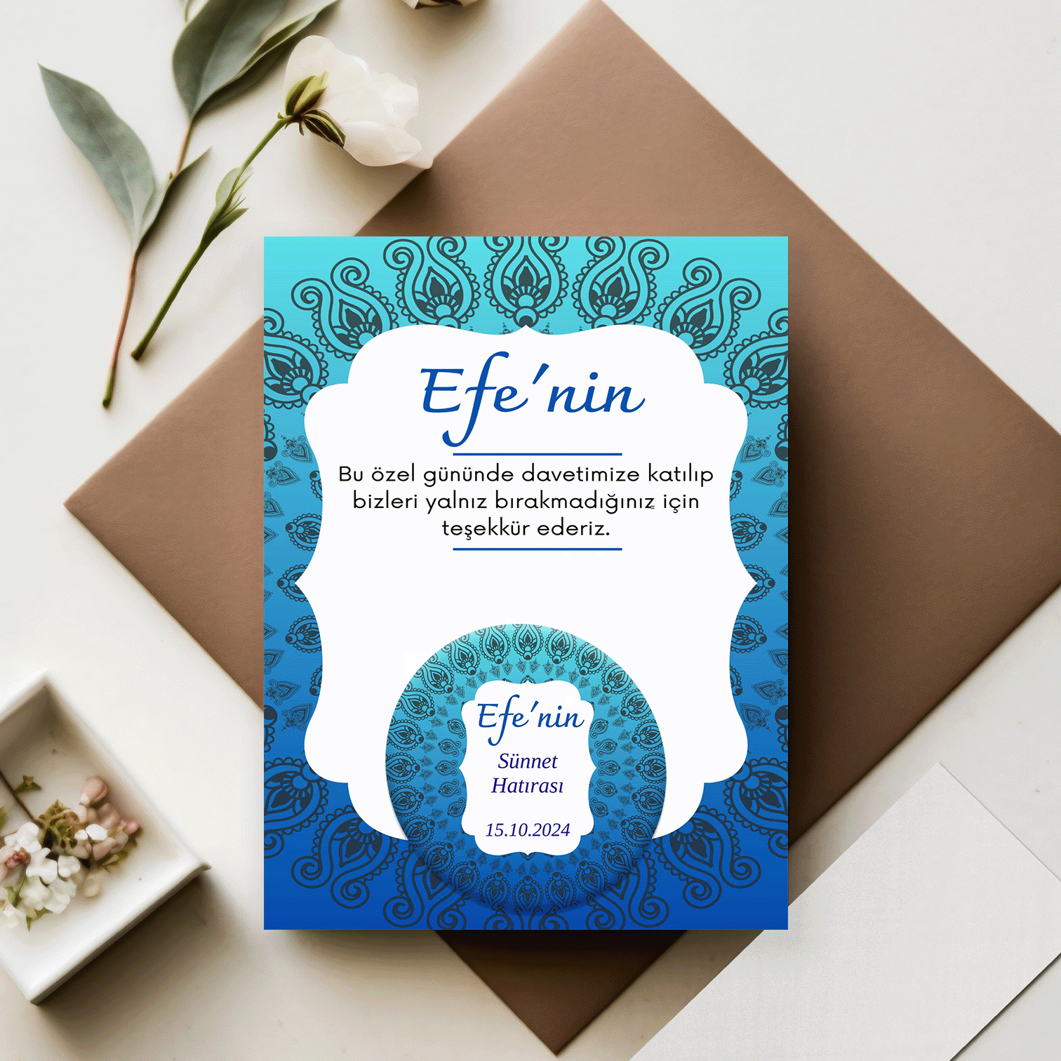 Lale Detaylı Açacaklı Buzdolabı Magneti Sünnet Hediyeliği (Model No: 08) Kartlı Jelatinli