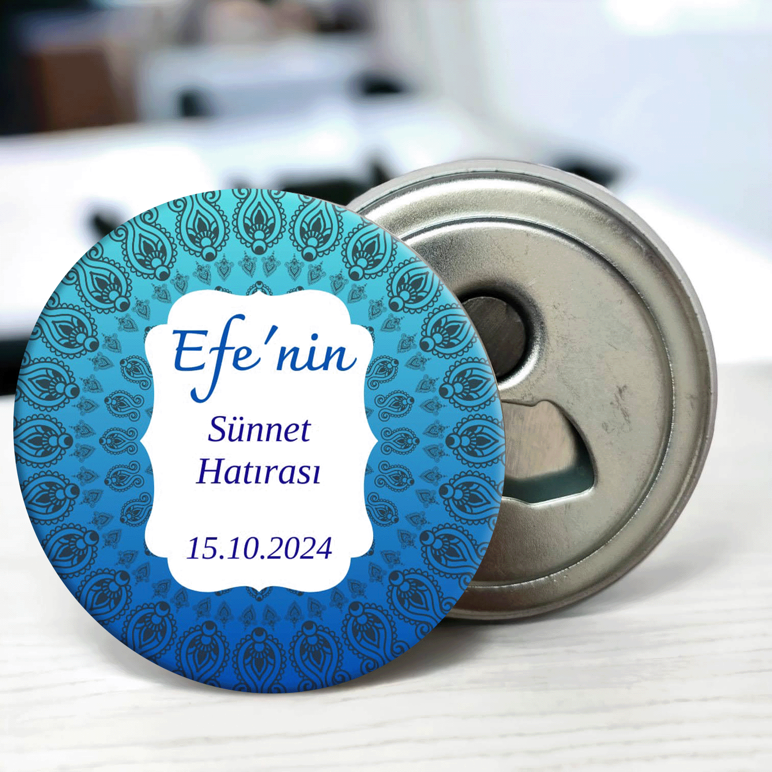 Lale Detaylı Açacaklı Buzdolabı Magneti Sünnet Hediyeliği (Model No: 08) Sadece Magnet (Jelatinli)