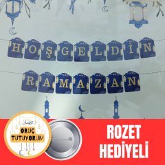 Hoş Geldin Ramazan Yazılı Banner Rozet Hediyeli