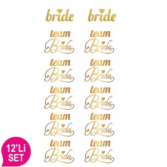Bride Team Bride Gold 12'li Dövme Seti