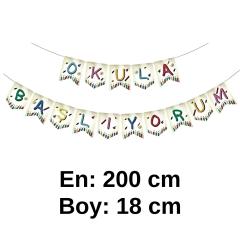 Okula Başlıyorum Zikzak Banner