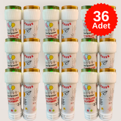 36 Adet Karne Hediyesi İyi Tatiller Özel Baskılı Köpük Baloncuk